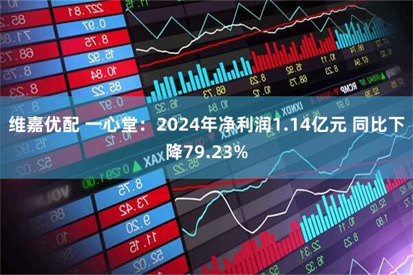 维嘉优配 一心堂：2024年净利润1.14亿元 同比下降79.23%
